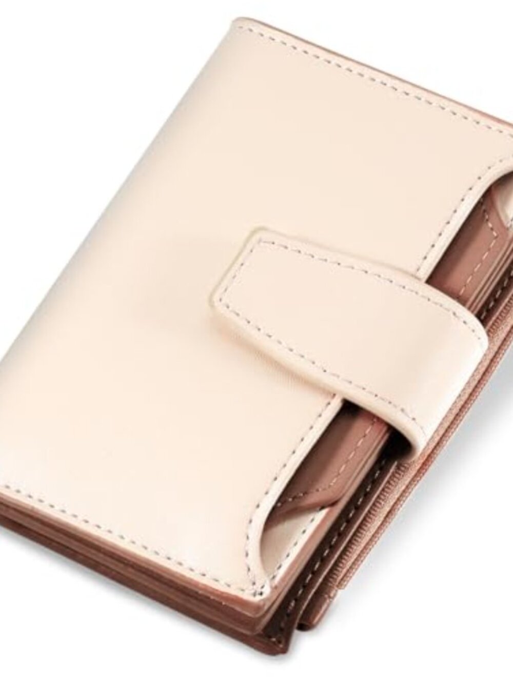 RFID Blocking Leather Bifold Wallet Compact Card Holder Zipper Coin Pocket